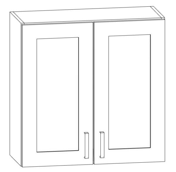 Wall Cabinet - standard, 30" high, 2 door