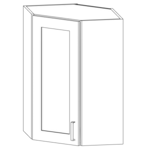 Diagonal corner cabinet